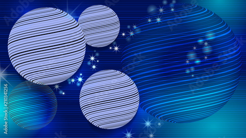Chaotically placed circles in the space