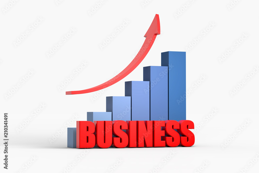 chart and arrow with business,business concept chart and arrow with business,business concept