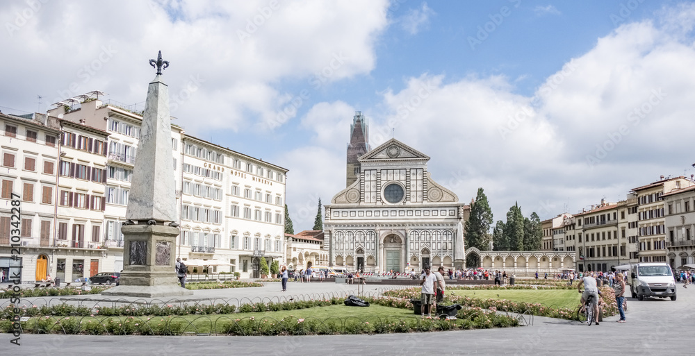 Plaza de Santa Maria Novella seen from the opposite side to the church of the same name