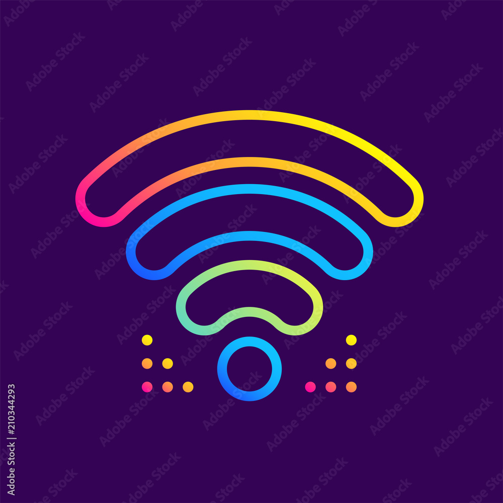 Outline gradient icons Wi-fi spot. Cloud computing and internet technology icon. Suitable for infographics, websites, print media and interfaces Outline gradient icons Wi-fi spot. Cloud computing and internet technology icon. Suitable for infographics, websites, print media and interfaces
