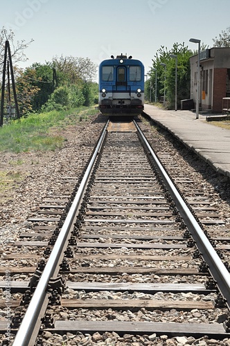 modern locomotive and nature