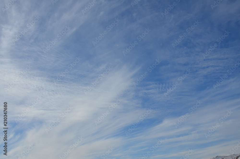 sky with feather clouds