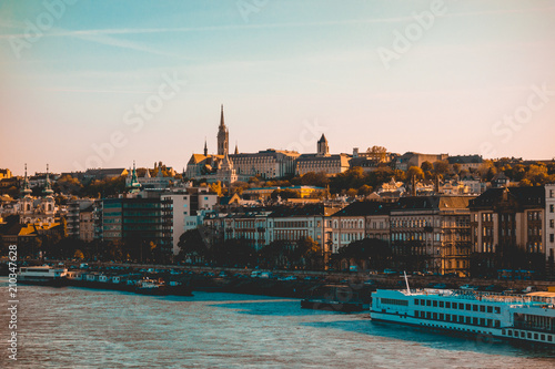 historical district of budapest from the sea side view