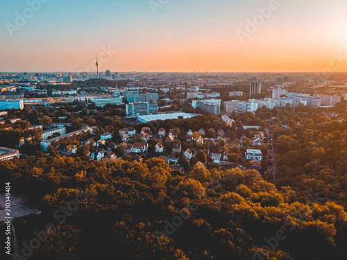 beautiful afternoon scene of berlin with tv-tower in the background