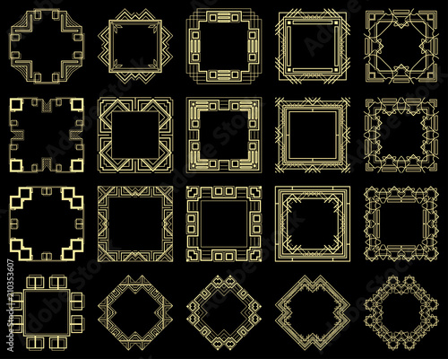 Art Deco frames set