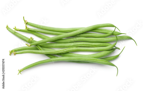 Green Beans Isolated on White Background photo