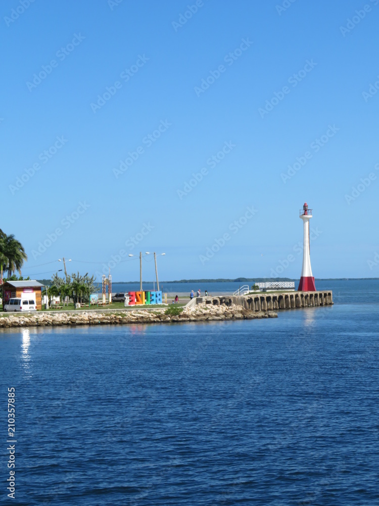 Baron Bliss Lighthouse on the island of Belize