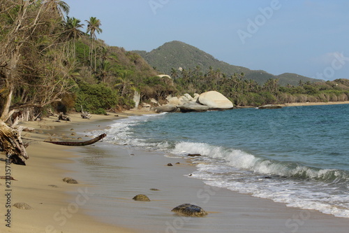 Beach in Tyona national park, colombia
