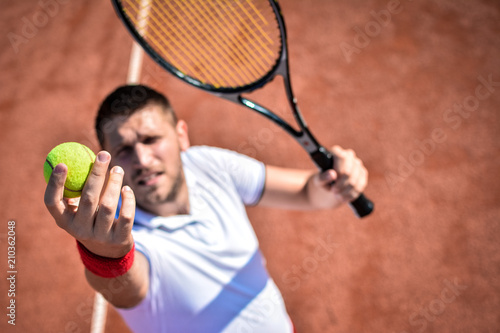 Young man playing tennis © nikolaborovic88