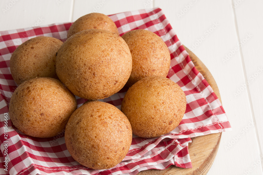 Buñuelos, traditional Colombian food.
Buñuelos, traditional Colombian food.