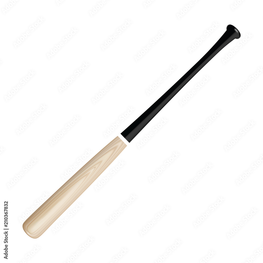 Realistic vector baseball bat Realistic vector baseball bat
