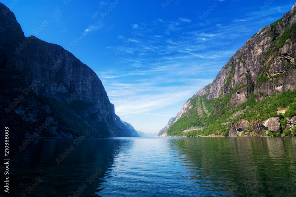 the Norwegian Lysefjord, a beautiful landscape the Norwegian Lysefjord, a beautiful landscape