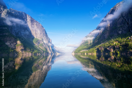 Fototapeta Naklejka Na Ścianę i Meble -  the Norwegian Lysefjord, a beautiful landscape