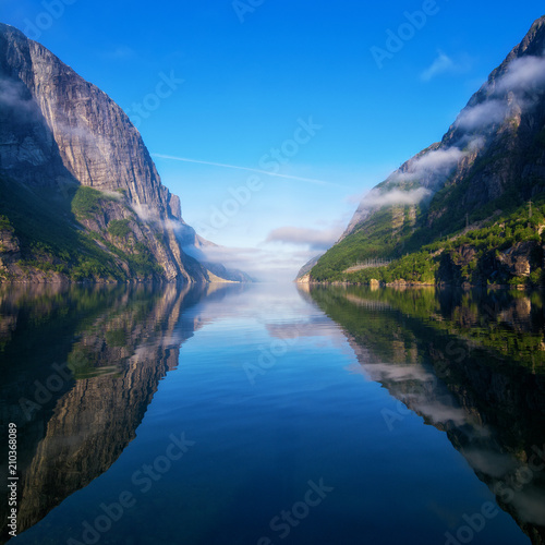 the Norwegian Lysefjord  a beautiful landscape