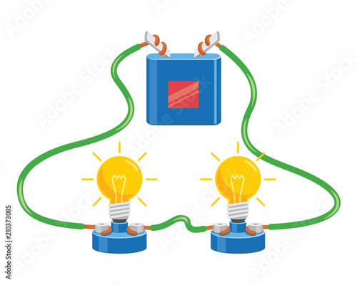 Vector Illustration Of Electric Circuit