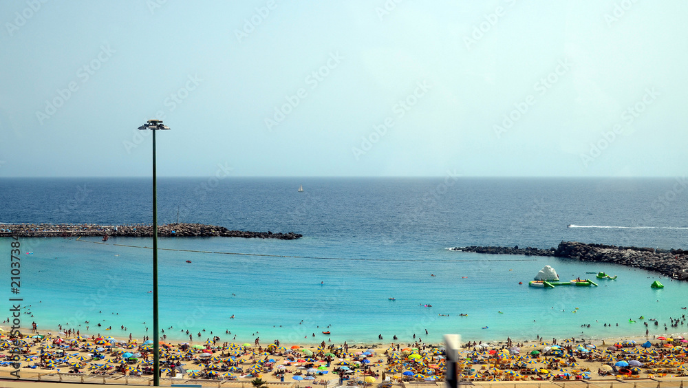 Obraz premium Spain. Gran Canaria. Puerto Rico. Playa Amadores
