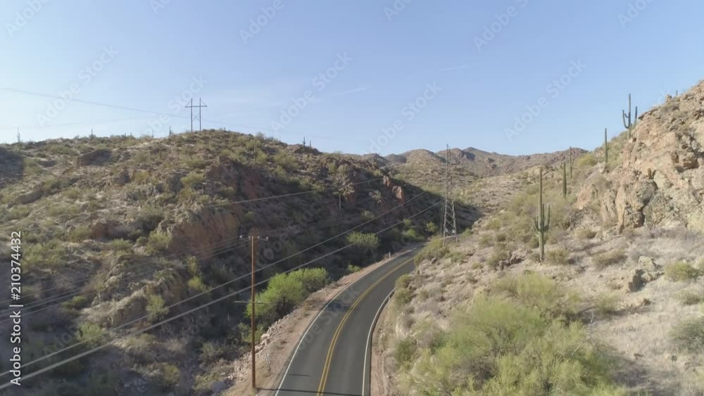 4K Aerial of Desert Mountain Highway 4K Aerial of Desert Mountain Highway