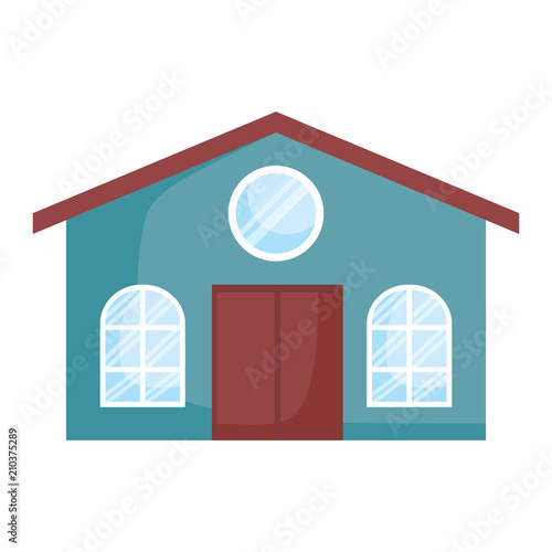 traditional house icon over white background, colorful design. vector illustration