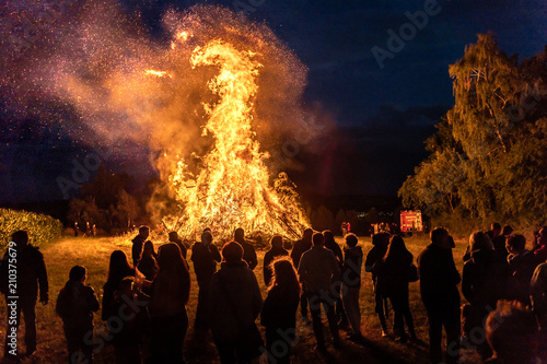 Konstfotografi Sonnwendfeuer im Mühlviertel (Oberösterreich)