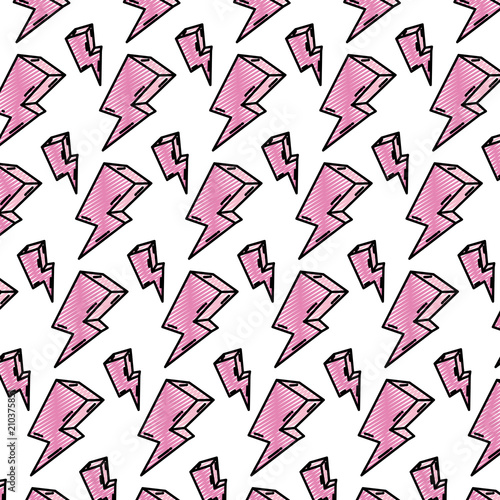 doodle cute thunder ray weather background