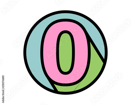 circle zero typography typeset logotype numeral numeric nominal image vector icon