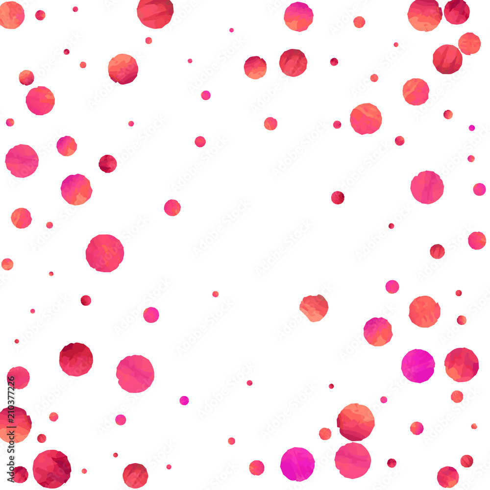 Red confetti background.