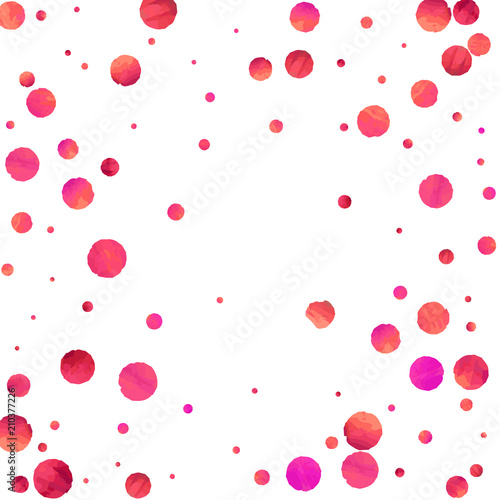 Red confetti background.