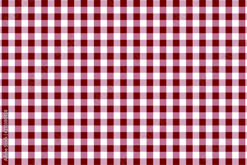 Maroon Gingham pattern. Texture from rhombus/squares for - plaid, tablecloths, clothes, shirts, dresses, paper, bedding, blankets, quilts and other textile products. Vector illustration.