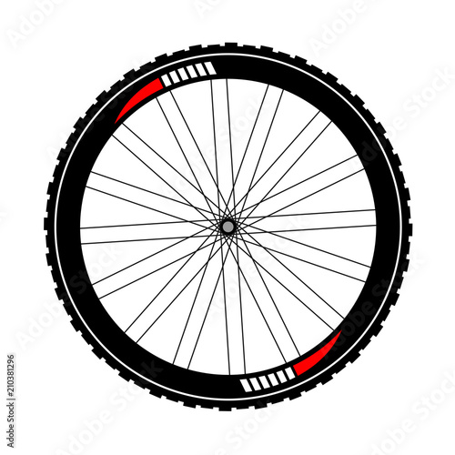 BTT bike wheel illustration