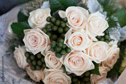 Bridal bouquet of beautiful pink Roses