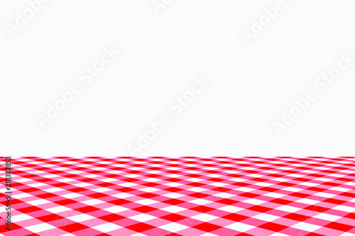 Red Gingham pattern. Texture from rhombus/squares for - plaid, tablecloths, clothes, shirts, dresses, paper, bedding, blankets, quilts and other textile products. Vector illustration.