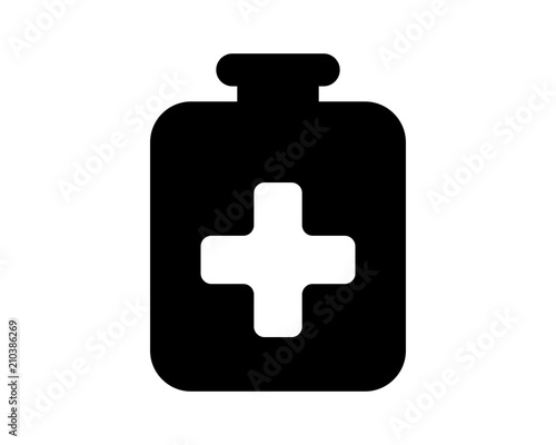 black cure medical medicare health care pharmacy clinic image vector icon