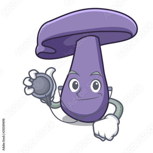 Doctor blewit mushroom character cartoon photo