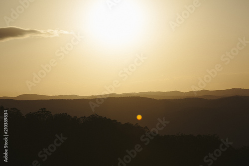 Wallpaper Mural Sunset over the Sunshine Coast hinterland Torontodigital.ca