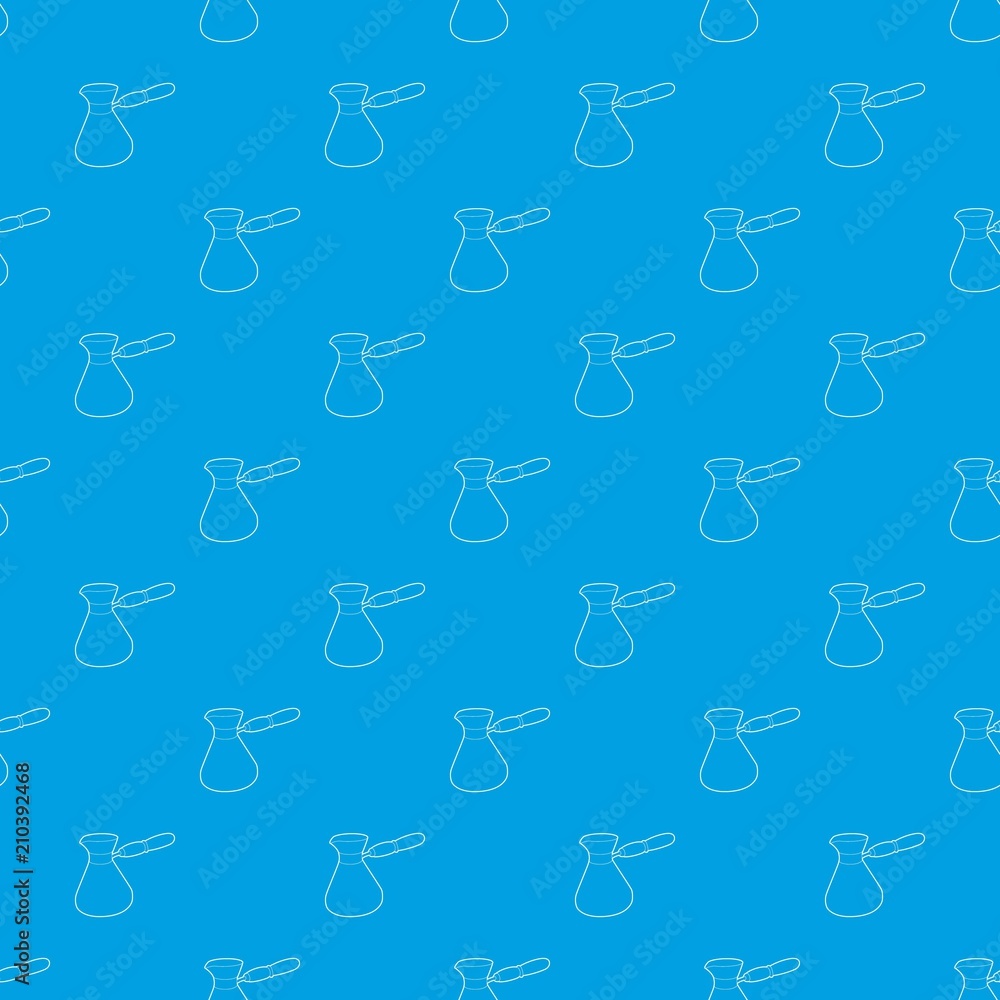 Cezve pattern vector seamless blue repeat for any use Cezve pattern vector seamless blue repeat for any use