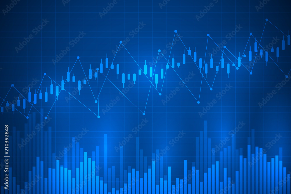 Candle stick graph chart of stock market investment trading, trend of graph vector design. Candle stick graph chart of stock market investment trading, trend of graph vector design.