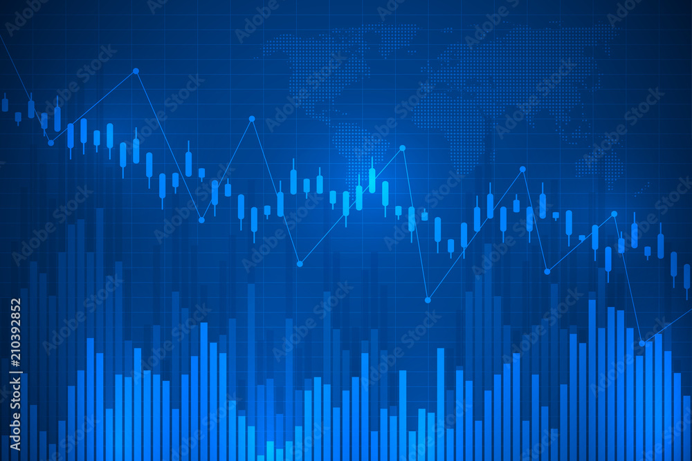 Stock market chart. Business graph background. Vector illustration Stock market chart. Business graph background. Vector illustration