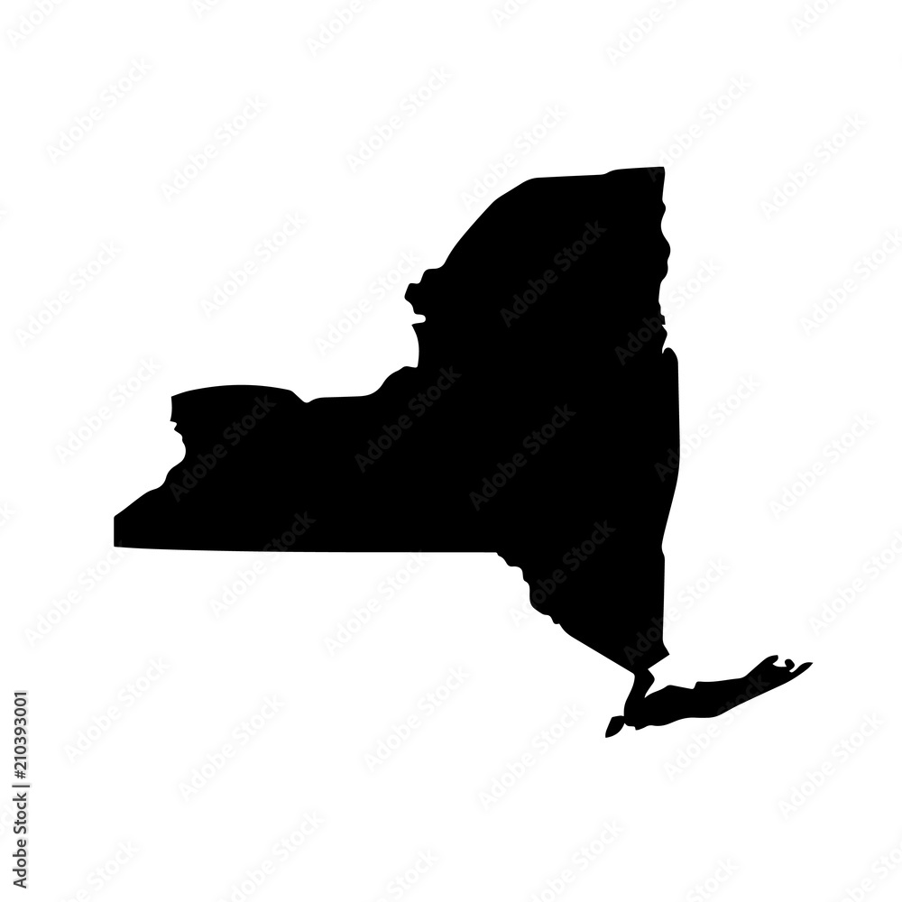 map of new York state. vector illustration - obrazy, fototapety, plakaty 