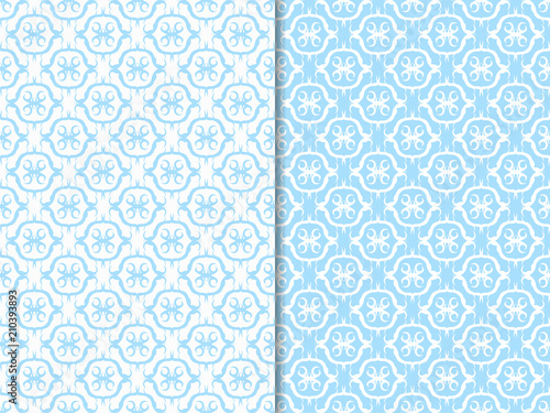 seamless geometric abstract pattern with floral motive