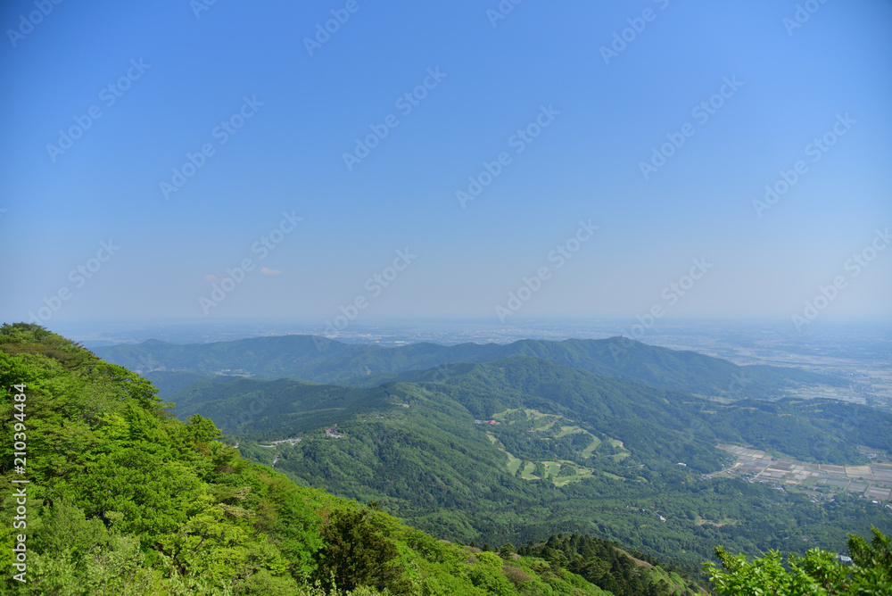 Fototapeta premium view from top of the Mt. Tsukuba in Japan