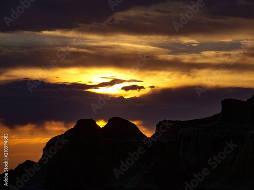 Sunset on Sand Dune Mountain skyline