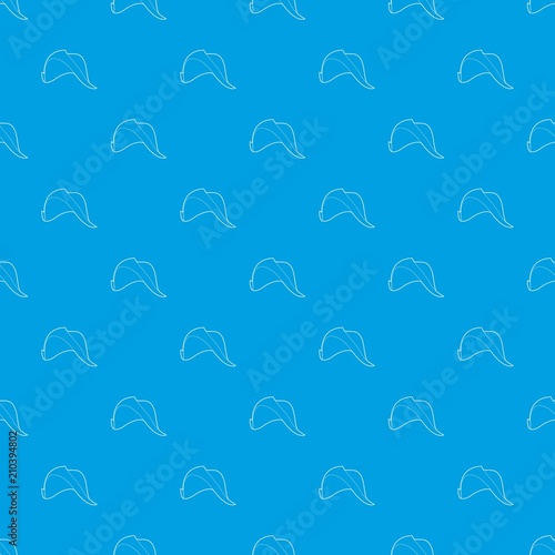 Fisherman hat pattern vector seamless blue repeat for any use