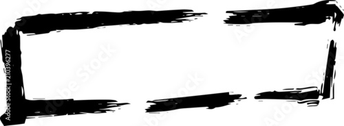 Black Hand-drawn rectangular frame