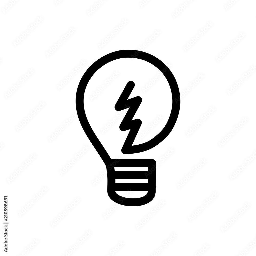 light bulb, idea, lamp outline icon vector light bulb, idea, lamp outline icon vector