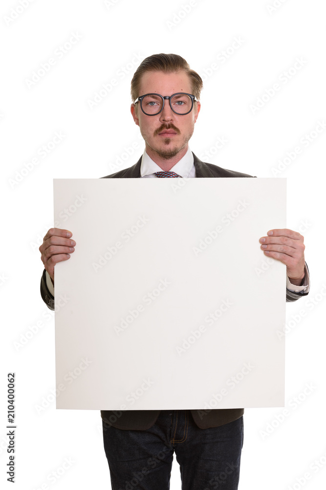 Portrait Of Man Isolated Against White Background Portrait Of Man Isolated Against White Background