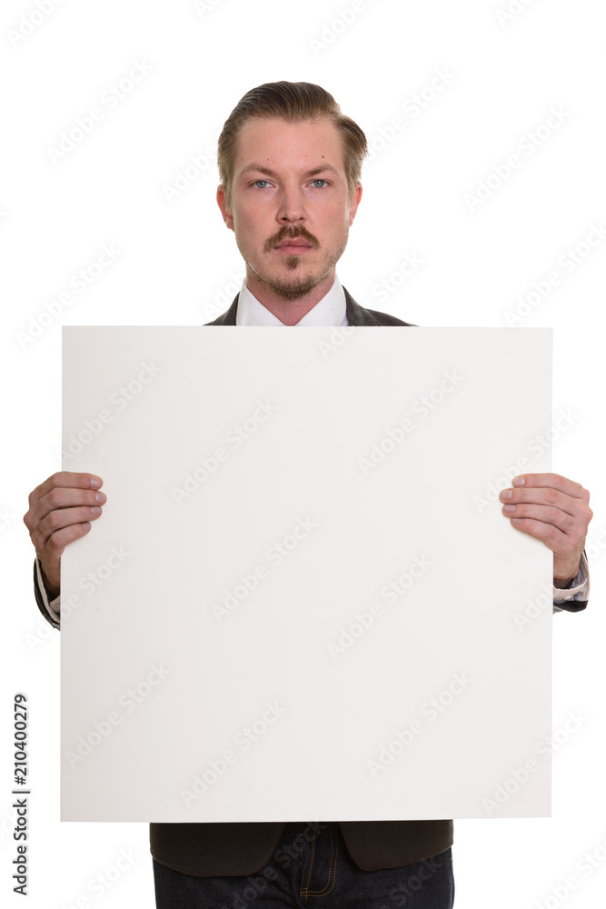 Portrait Of Man Isolated Against White Background Portrait Of Man Isolated Against White Background