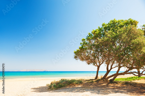 Beautiful beach with turquoise water on Crete island, Greece. © smallredgirl