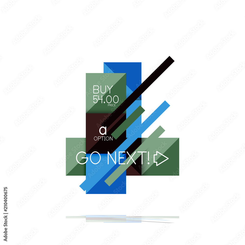 Square option infographic banner. Data and information visualization, geometric design Square option infographic banner. Data and information visualization, geometric design