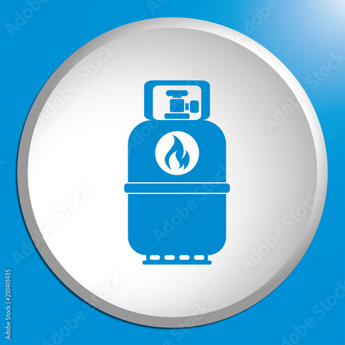 Camping gas bottle icon. Flat icon isolated