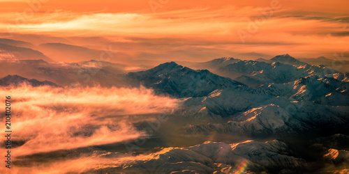 Sonnenuntergang Panorama Zagros Gebirge